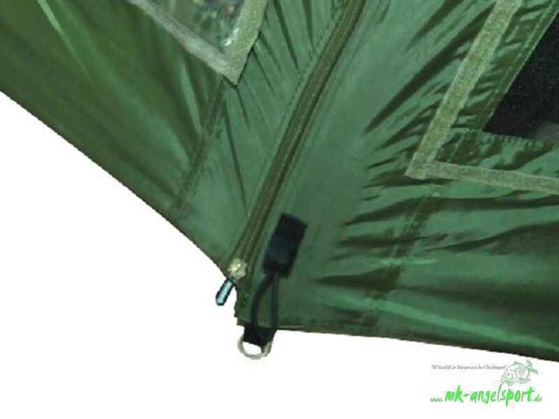 HOT-SPOT-Rock-1-Man-Overwrap_b6-png Nahaufnahme eines robusten Angelzelt-Reißverschlusses, perfekt für Outdoor-Abenteuer von Karpfenanglern.