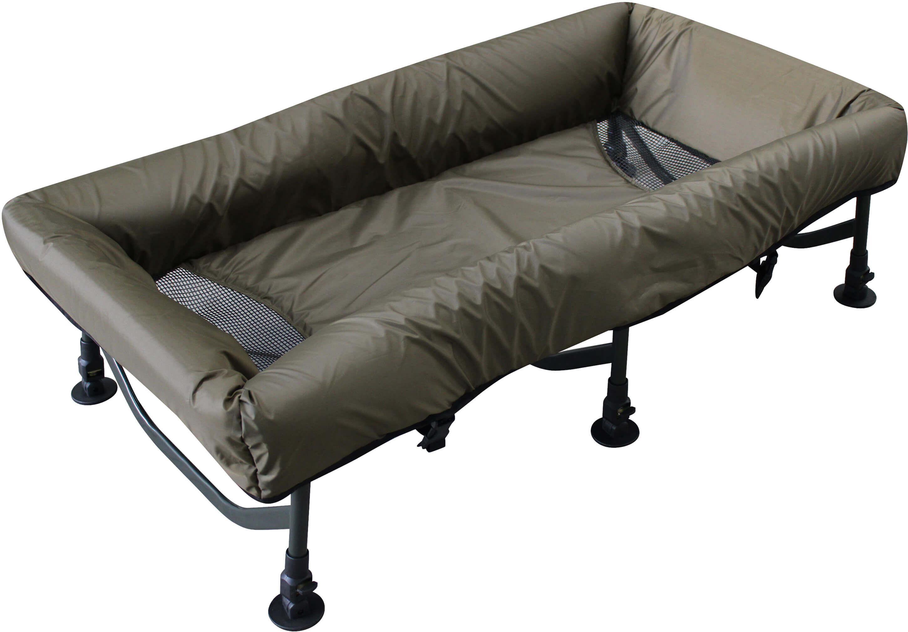 unhooking-safety-mat Cómoda cama de pesca para pescadores de carpas, perfecta para largas sesiones junto al agua.