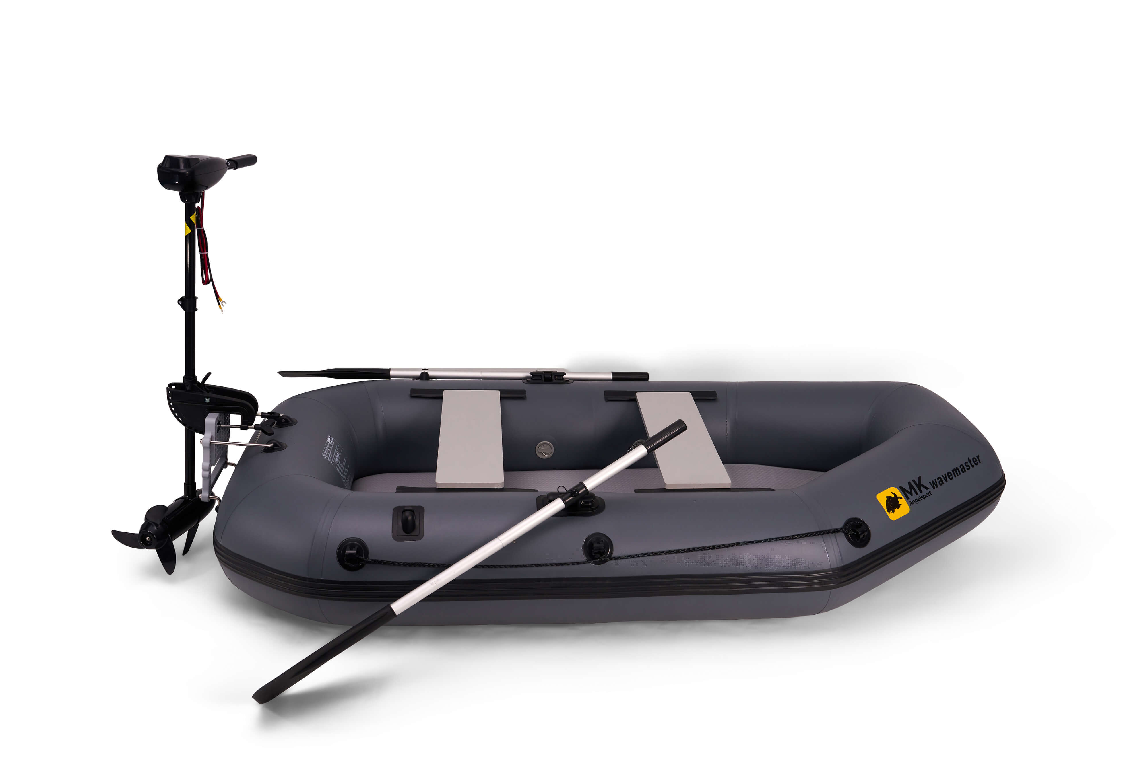 Kompaktes Schlauchboot für Angler, perfekt für Karpfenangelabenteuer.