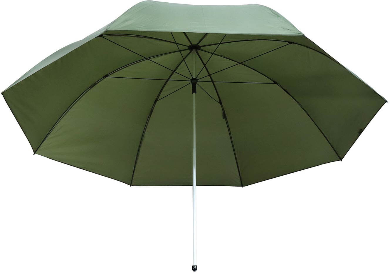 angelschirm-3meter-4 Robuster Angelschirm, der Karpfenanglern bei langen Angelsessions Schatten und Schutz bietet.