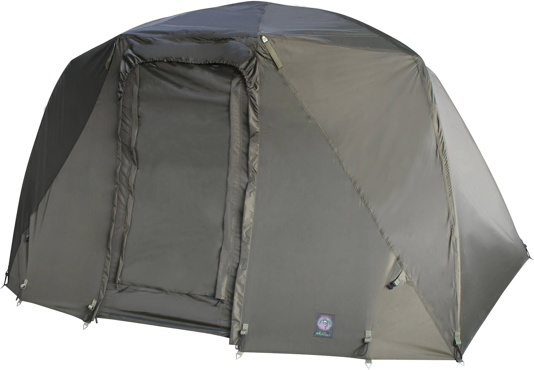 joker_2man_bivvy_mk2177_5 Der Rainstop am oberen Eingang verhindert das Eindringen von Wasser.