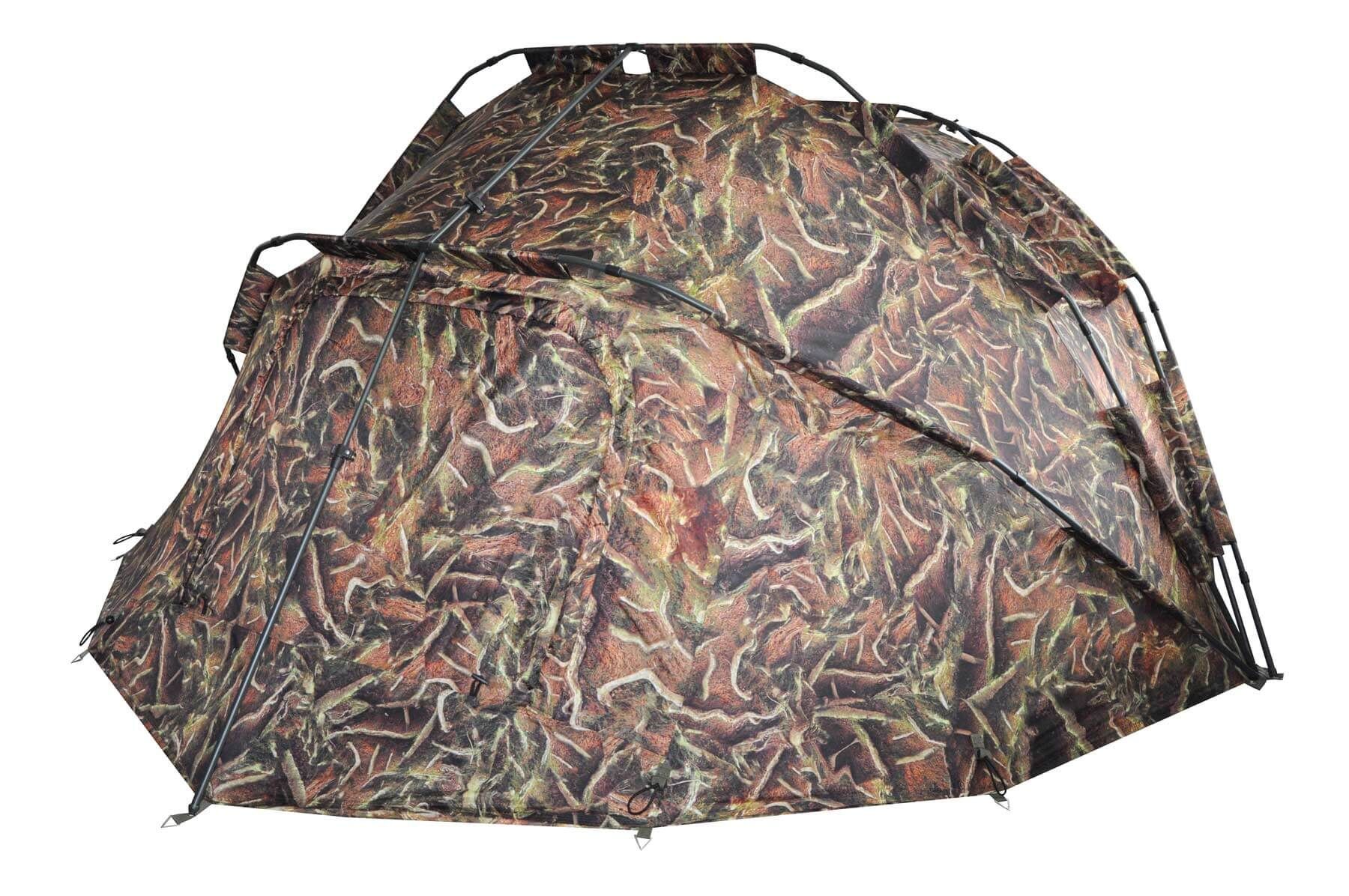 angelzelt-profi Camouflagevistent ontworpen voor karpervissers en biedt beschutting en comfort.