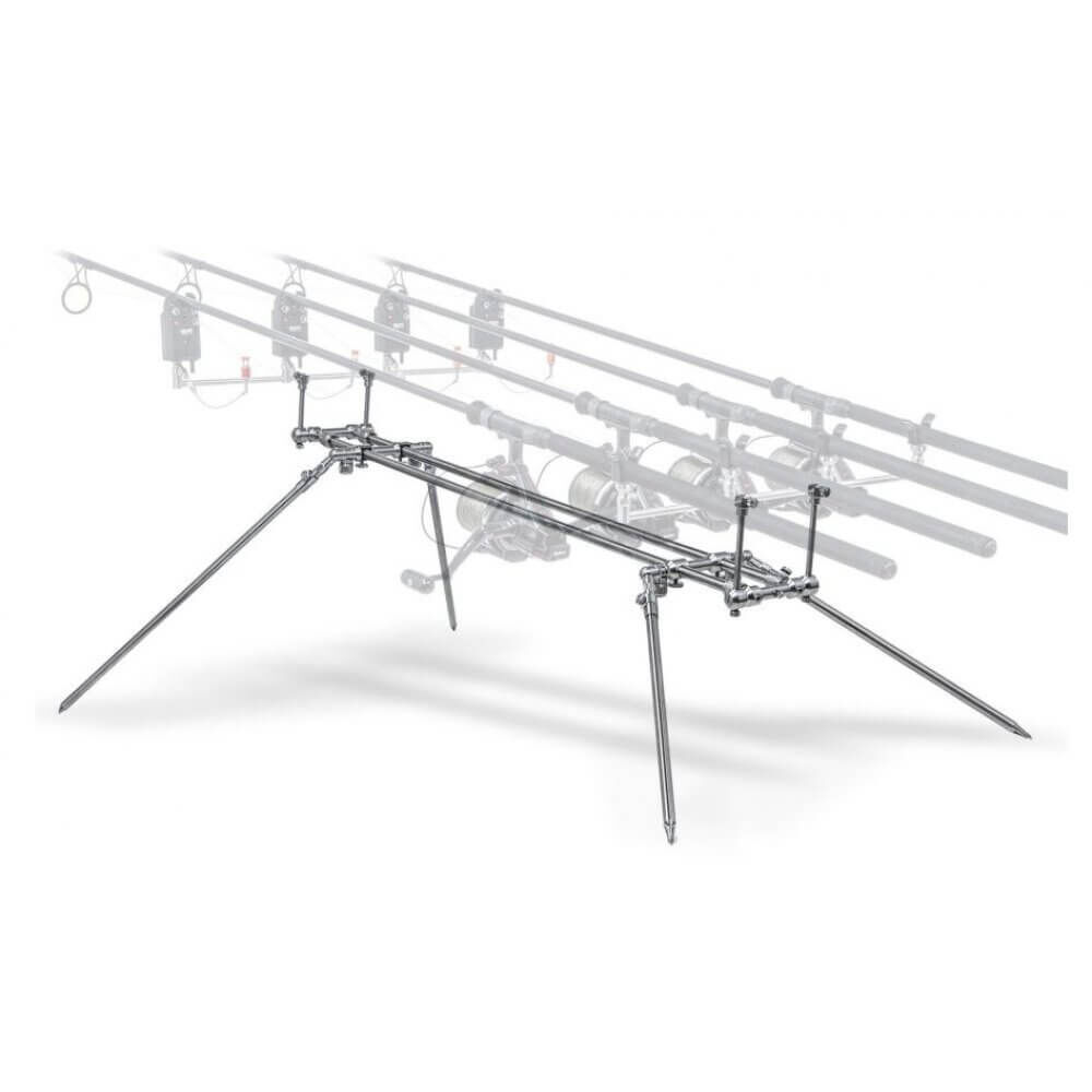 solar-tackle-p1-universal-pod5 Erweitert mit einer 4er Buzzer Bar bietet das Solar P1 Pod auch 4 Angelruten platz.