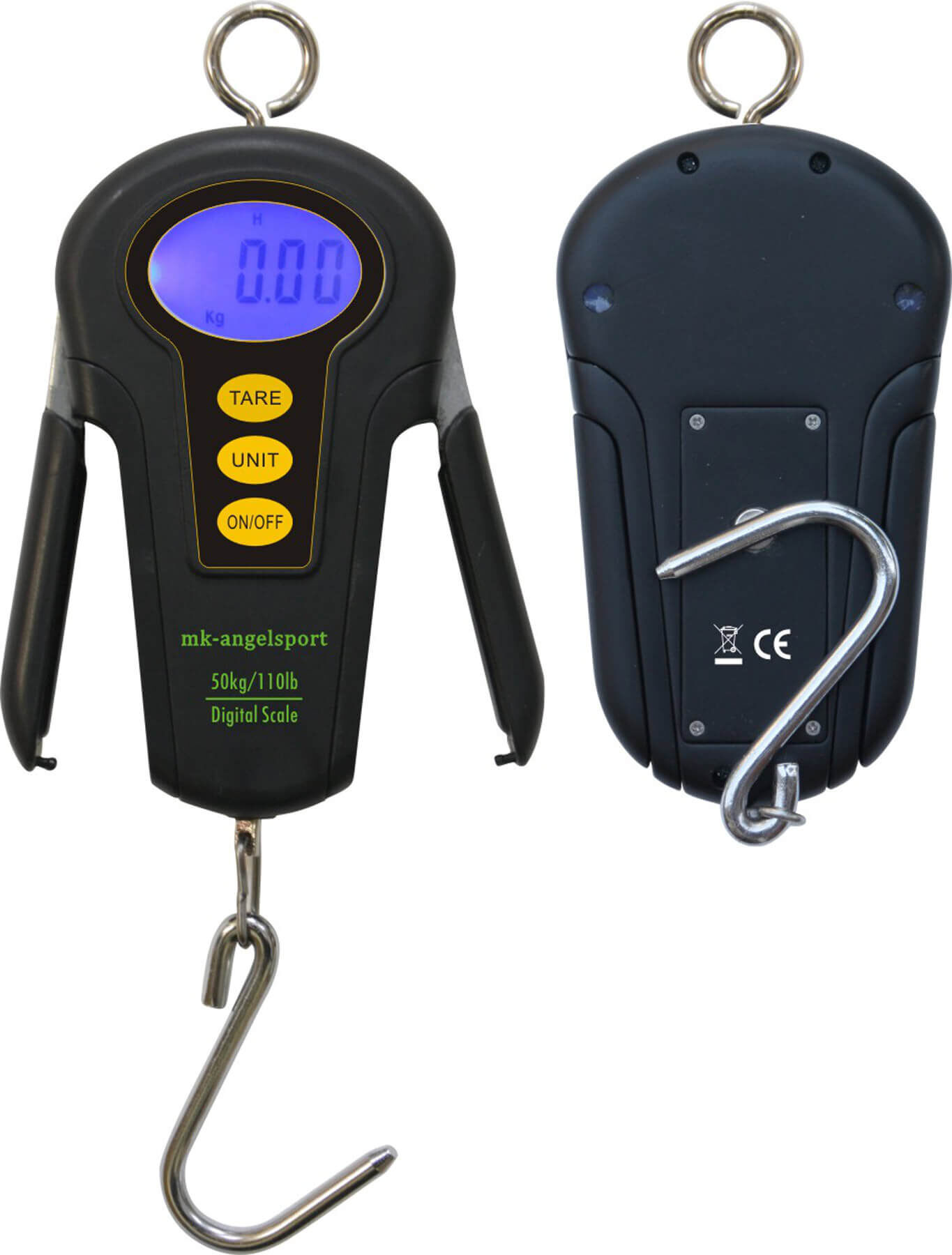 digital-scale Diese Wiege verfügt über eine Digitalskala bis 50kg und ist somit auch für das Wegen von großen Fischen geeignet.