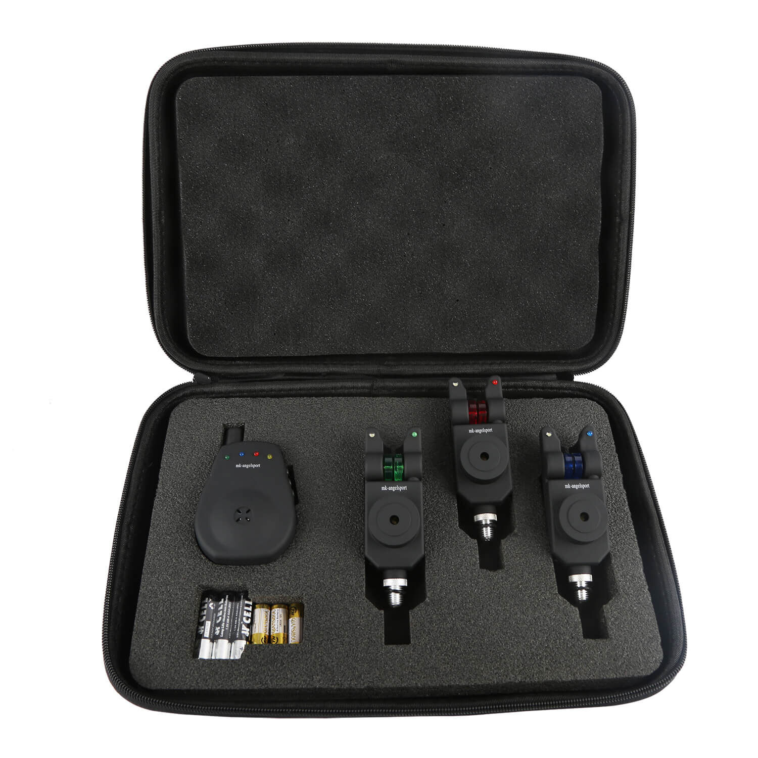 set-bissanzeiger-rot-gelb-gruen Vergleichbar mit dem Carp Sounder Super IT Funkbissanzeiger besticht der MK Bissanzeiger durch seine extrem robuste Qualität.