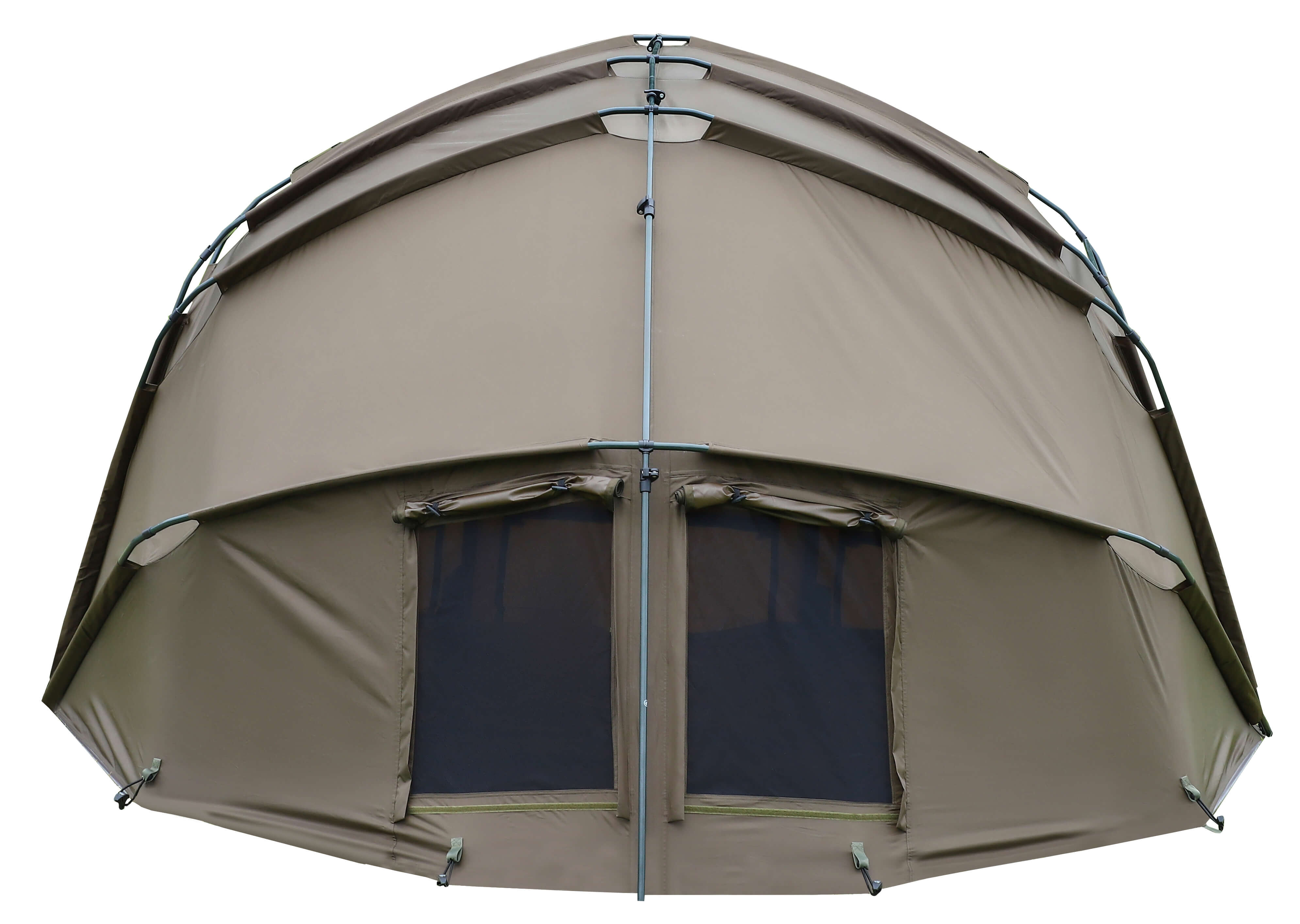 2man-bivvy-knox Spaziosa tenda da pesca progettata per i carpisti, che offre riparo e comfort in acqua.