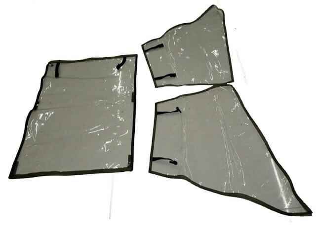 471_14 Alle Brolly Fenster können mit Klarsichtfolien abgedichtet werden.