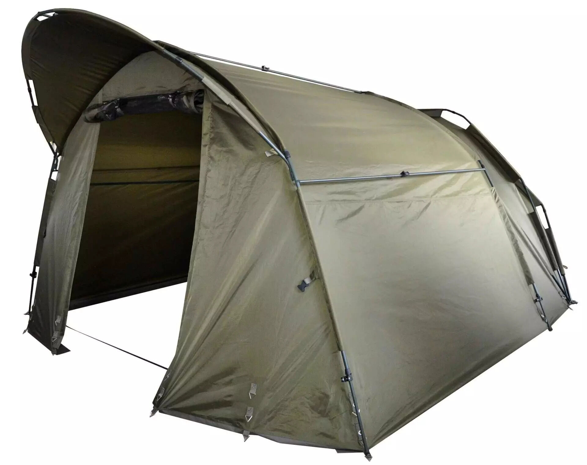 Tenda per la tenda da pesca Fort Knox 2.0 da 2 persone e altri bivacchi da 2 persone Tenda da pesca resistente progettata per i carpisti, che offre riparo e comfort durante le lunghe sessioni di pesca.