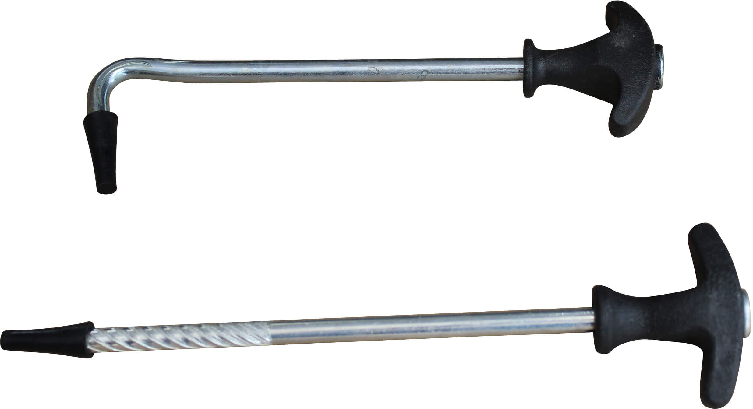 zeltheringe Twee stevige banksticks voor het karpervissen, essentieel voor het vastzetten van de hengels.