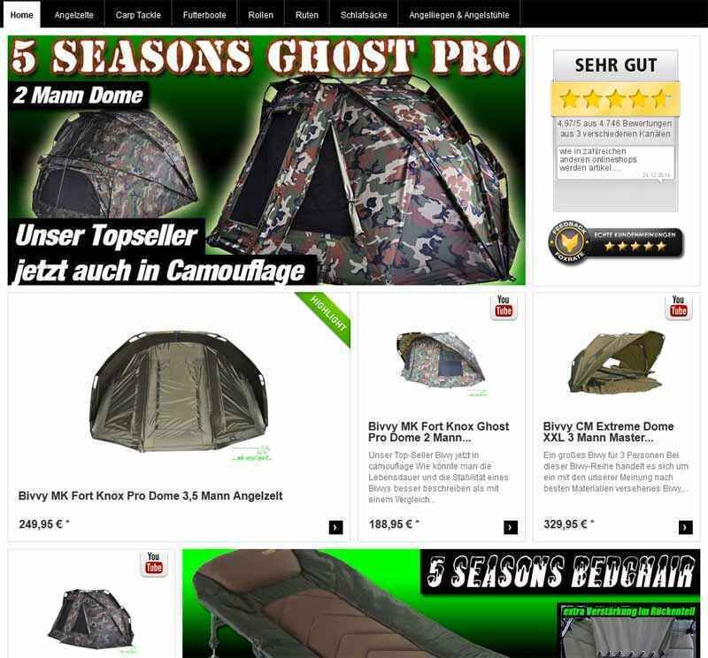 MK-Angelsport mit neuen Onlineshop Tarn-Angelzelt für Karpfenangler, ideal für Angelausflüge im Freien.