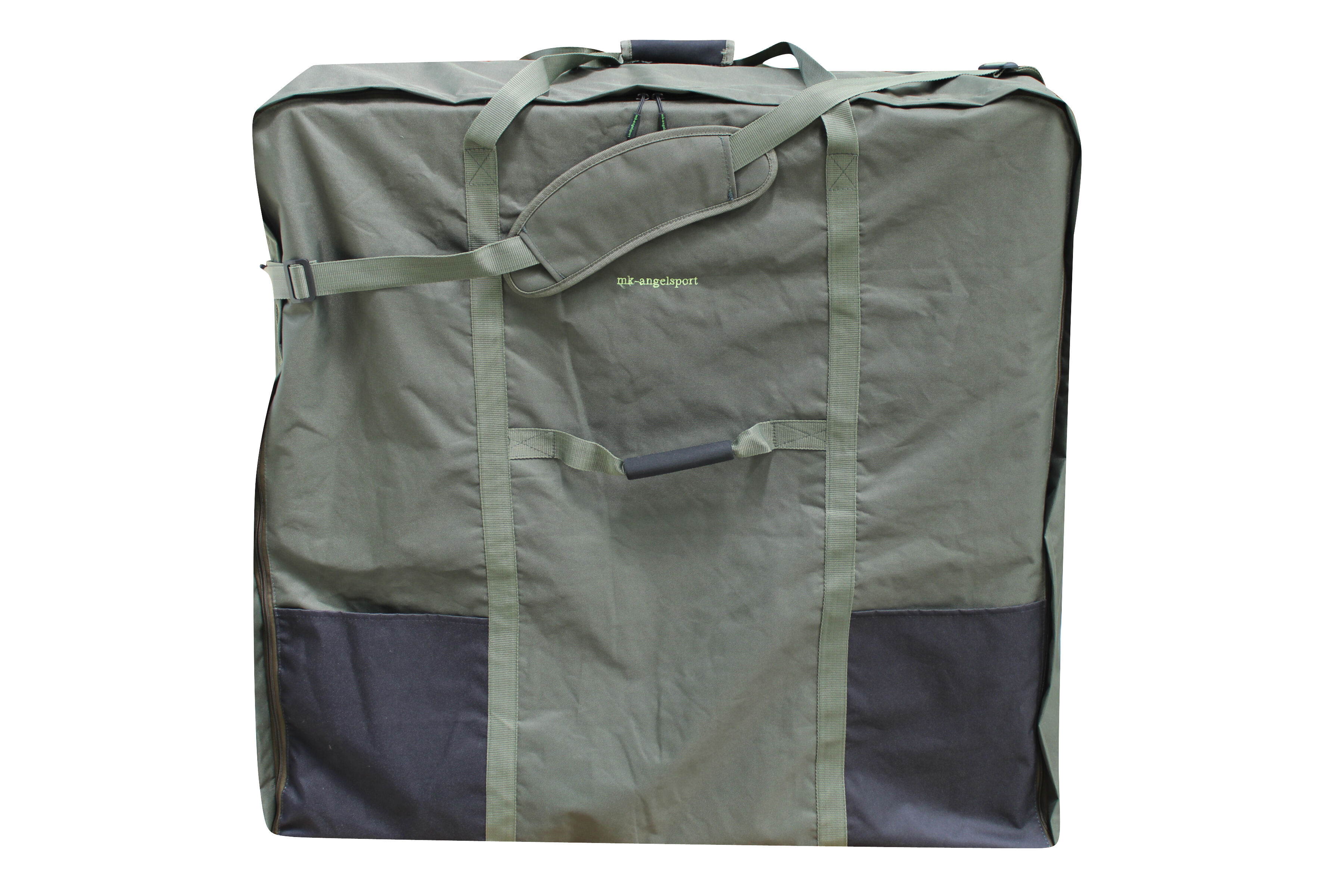 mk-angelliege-transporttasche Diese Transporttasche hält die Angelliege sauber und trocken.