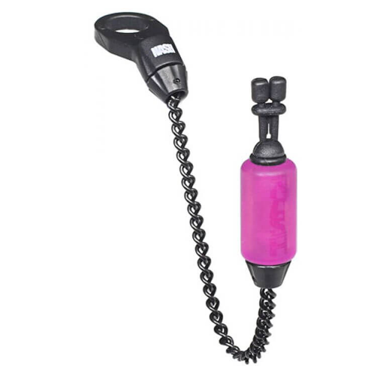 nash-bobbin-purple-t5307 Indicador rosa esencial para la pesca de carpas, que mejora la detección de picaduras y el éxito del pescador.