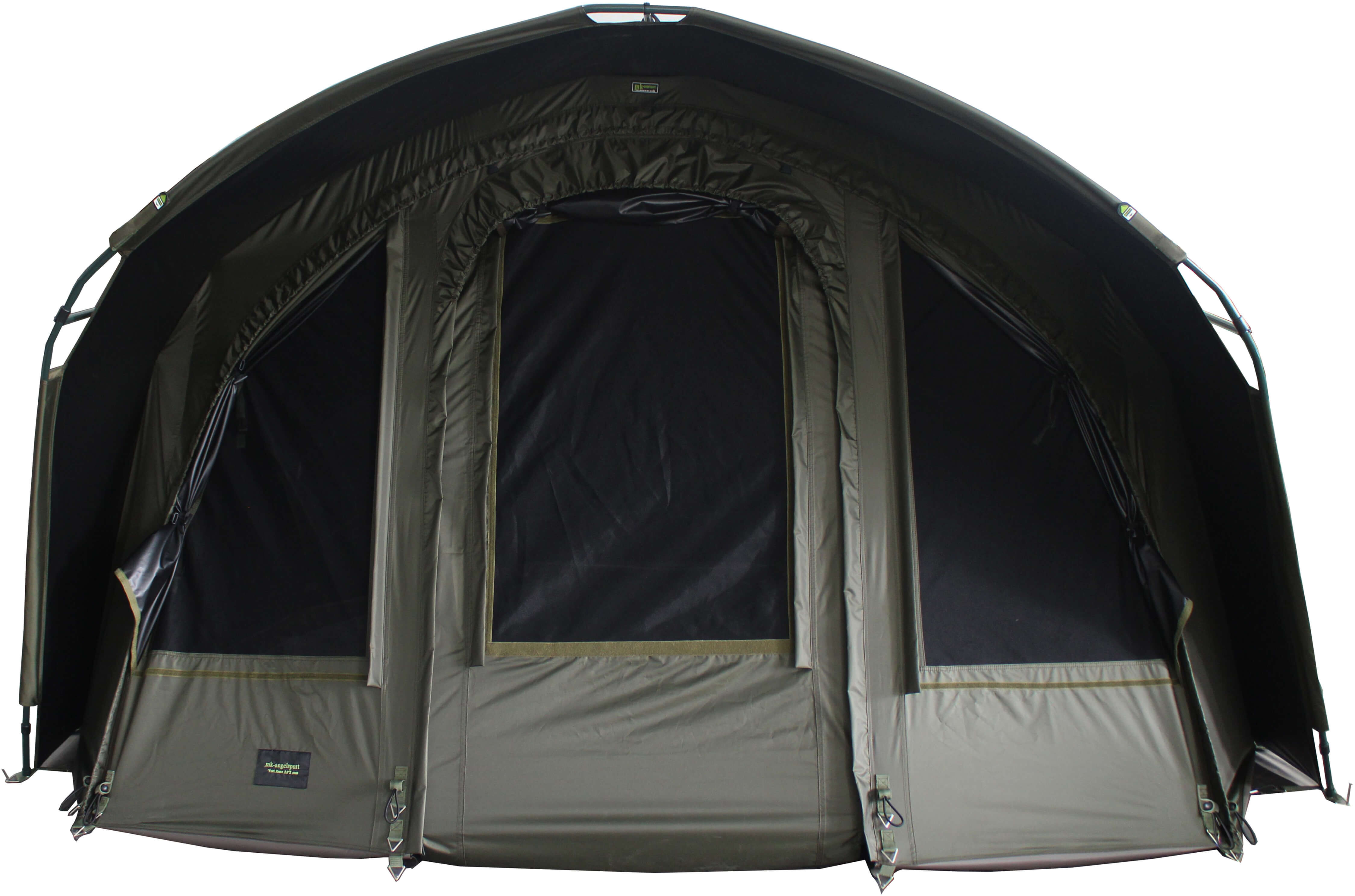 Tente de pêche spacieuse conçue pour le carpiste, parfaite pour le confort et la protection.