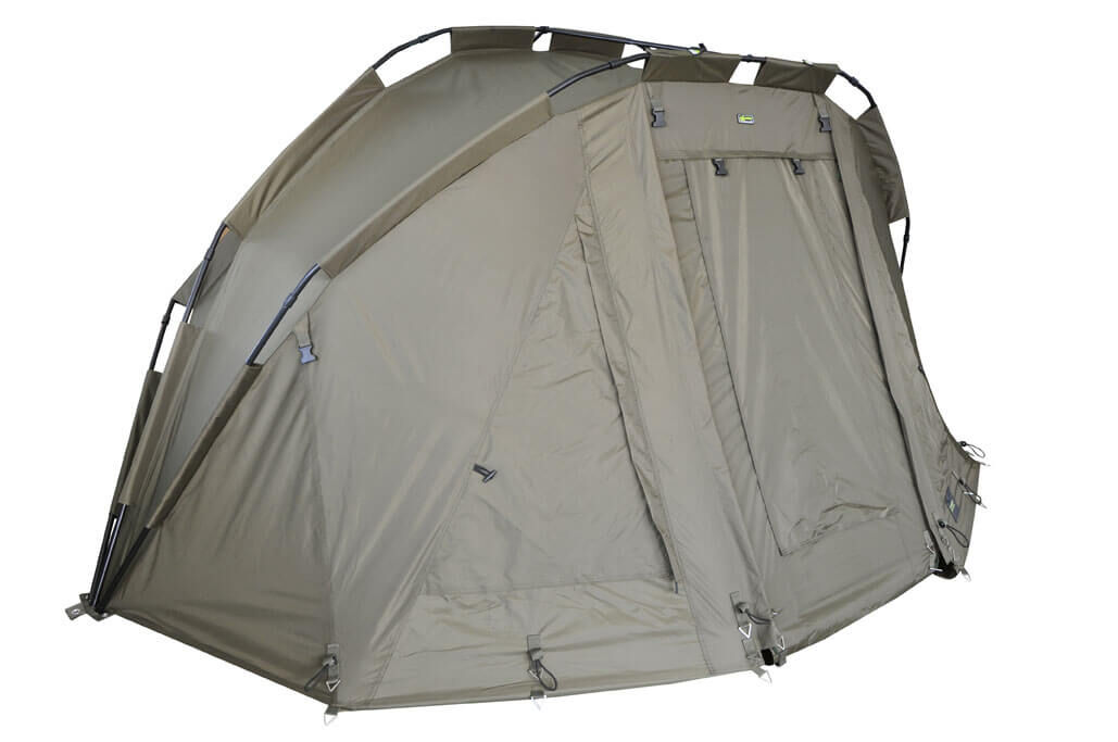 angelzelt-3man Tenda da pesca resistente che fornisce riparo ai pescatori di carpa durante le lunghe sessioni.