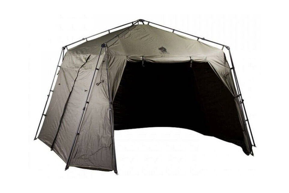 nash-t1200-lifebank-bivvy-2 Das Nash Bankllife Bivvy wird hauptsächlich von Karpfenanglern als Aufenthaltszelt oder Küchen-Bivvy genutzt.