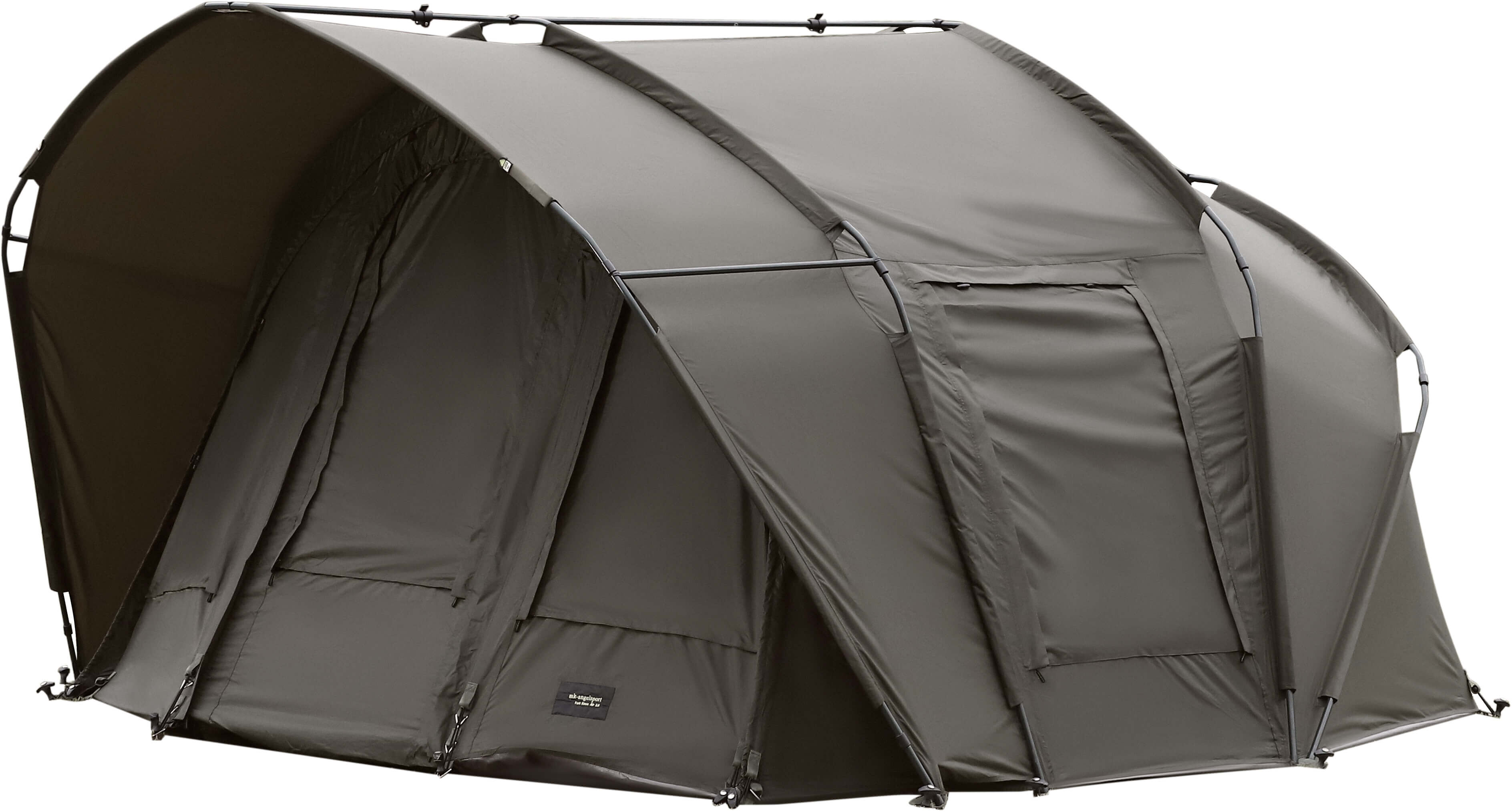 MK Fort Knox 2.0 Air Bivvy - 2,5 Man Tente de pêche Abri de pêche durable conçu pour les pêcheurs de carpes, offrant confort et protection.