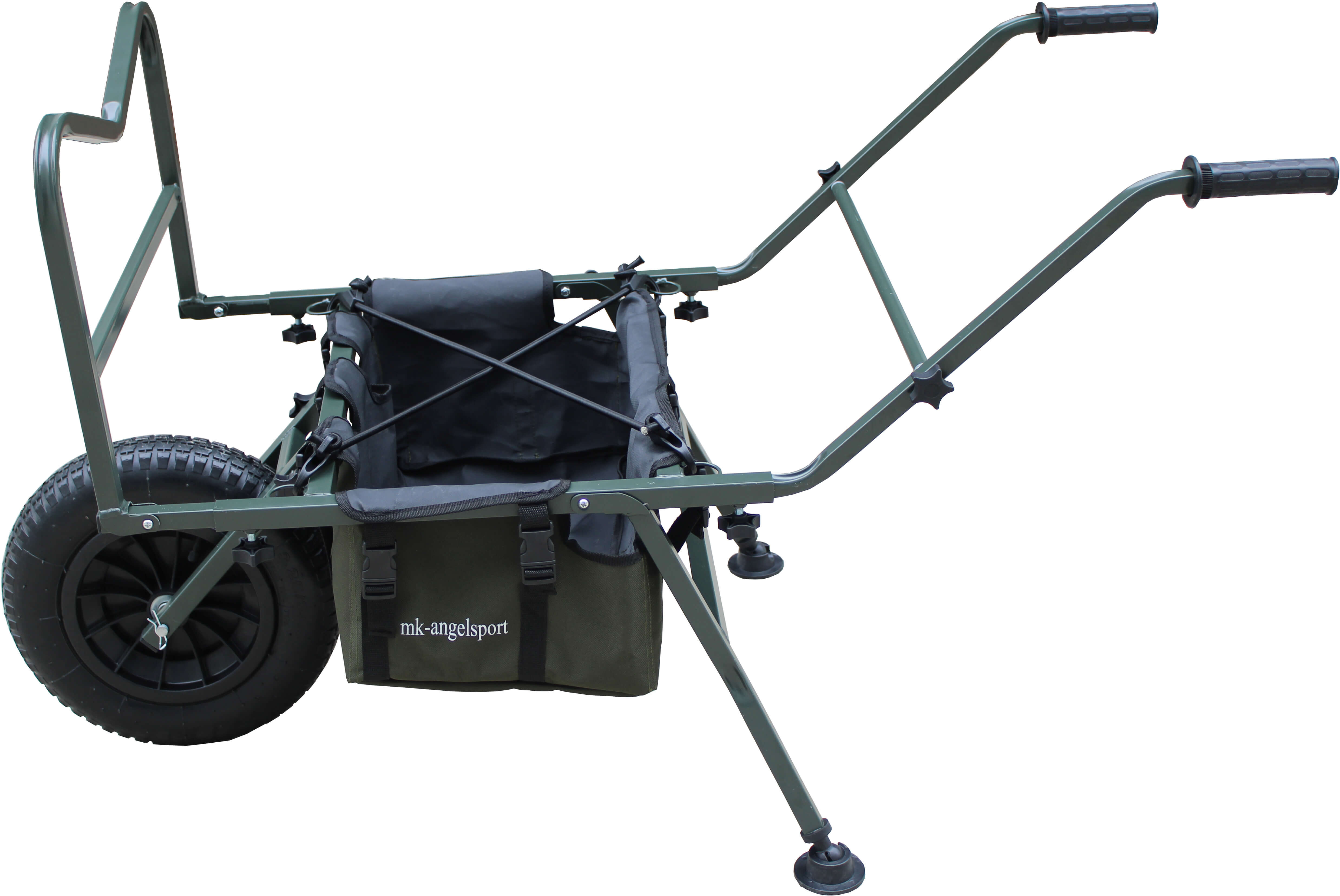 trolley-fishing Der Trolley besitzt 2 ausfahrbare Standfüße.