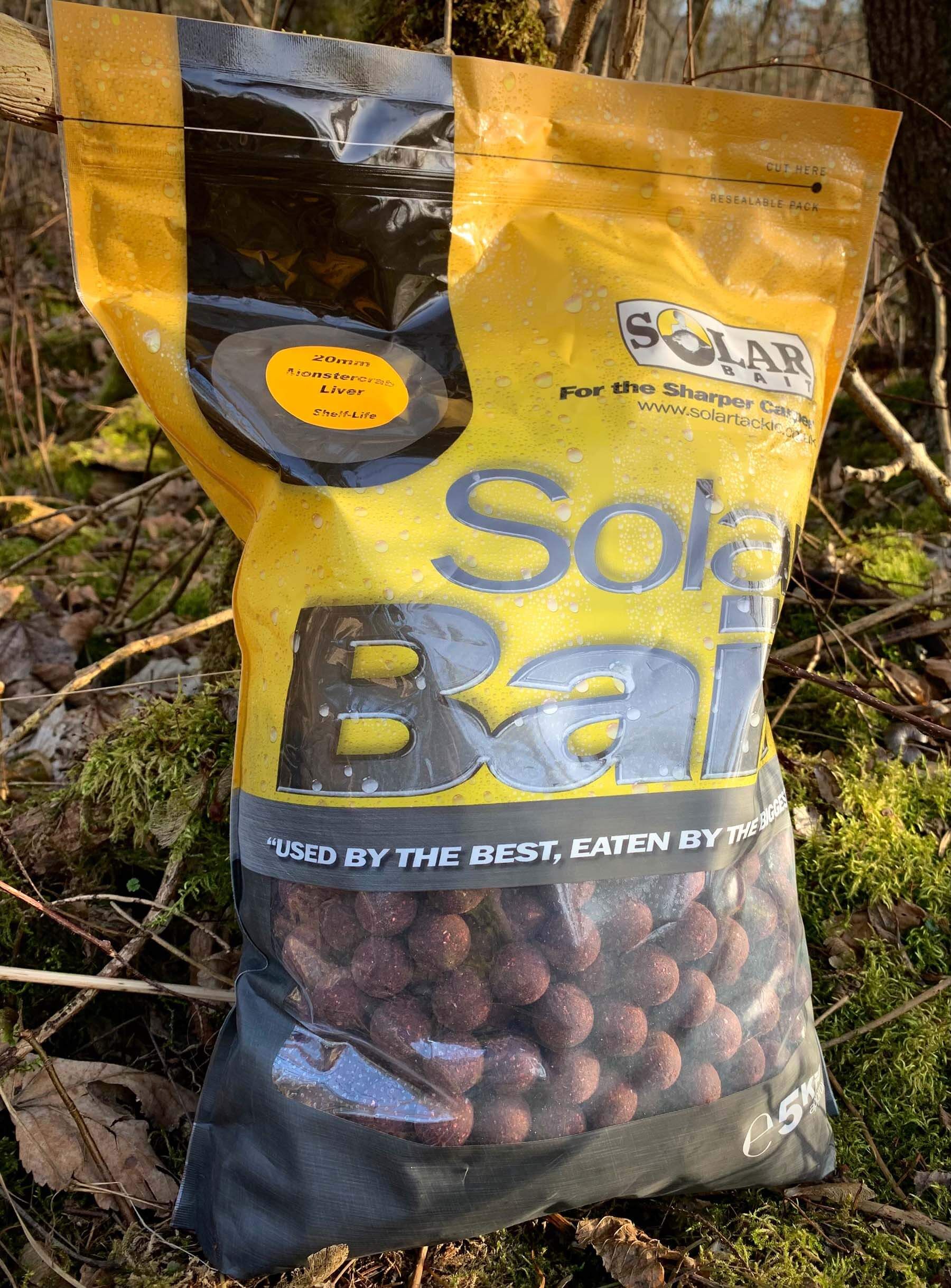 111 20mm Monstercrab Liver Boilie von Solar Tackle.