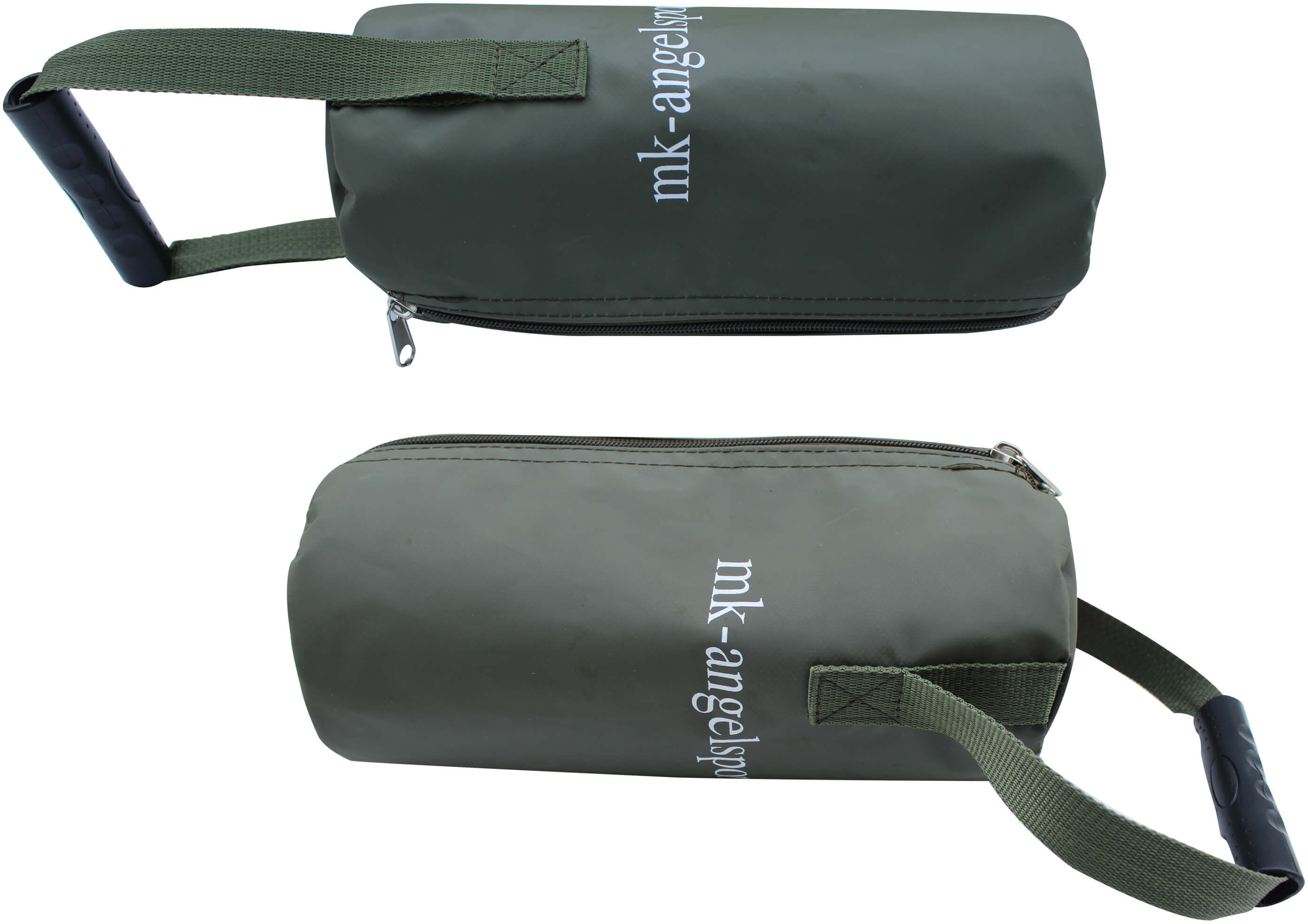 angelzeltheringe Die Transporttasche besitzt einen Reißverschluss sowie einen bequemen Tragegriff.