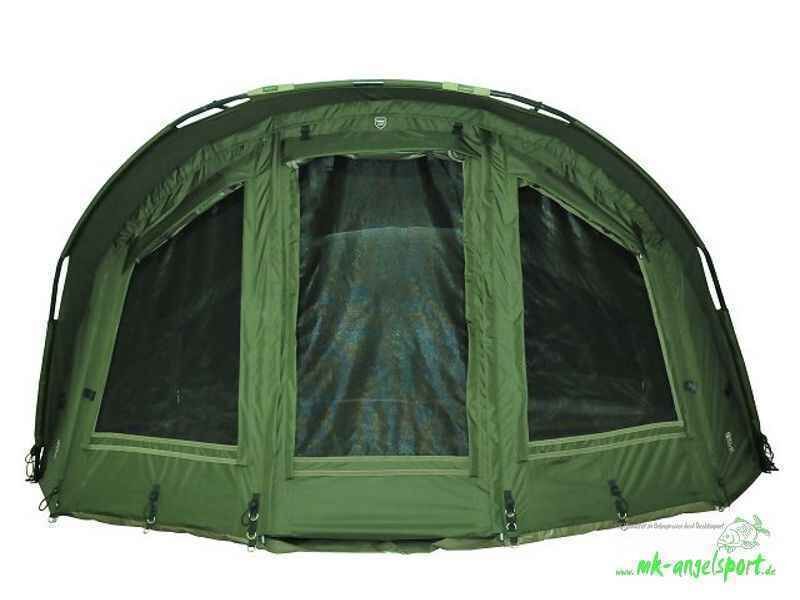 PRO-ZONE-SX-1-Man-Bivvy-_b2-png Geräumiges grünes Angelzelt für Karpfenangler, perfekt für Angelausflüge im Freien.