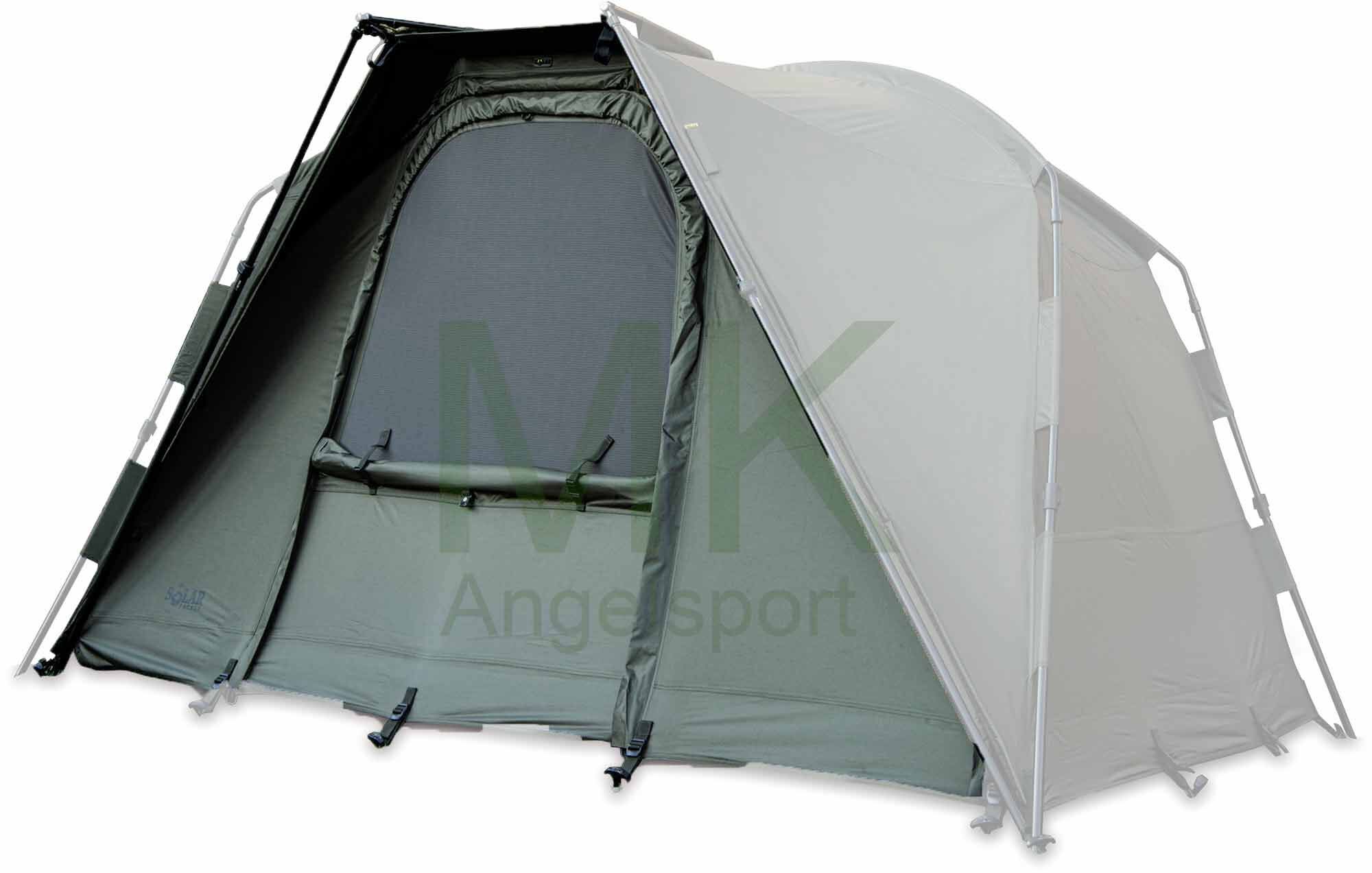 solar-spider-infil-panel-bv16-ok Tenda da pesca resistente progettata per i carpisti, che offre riparo e comfort durante i viaggi.