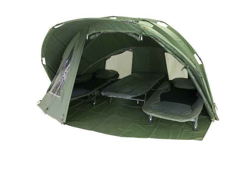 Vario-XXL-II-2-1-2-Man-Prahmzelt-System-mit-Innenkabine-Zubehoer-png Amplia tienda de pesca con cómodas camas para pescadores de carpas, ideal para largas sesiones.