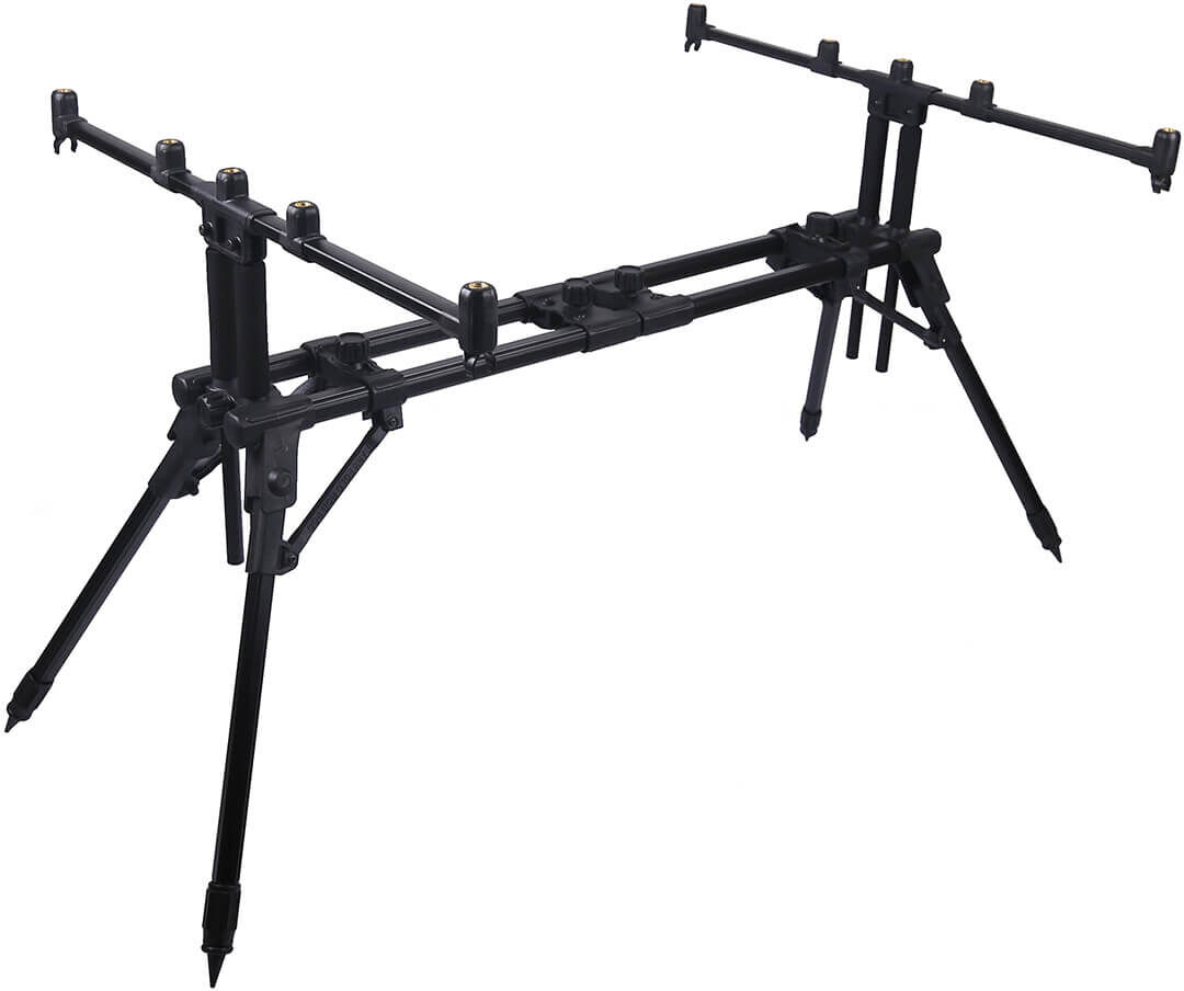 cygnet-rod-pod Robustes Rutengehäuse zum Karpfenangeln, verstellbar für optimale Einstellung und Stabilität.