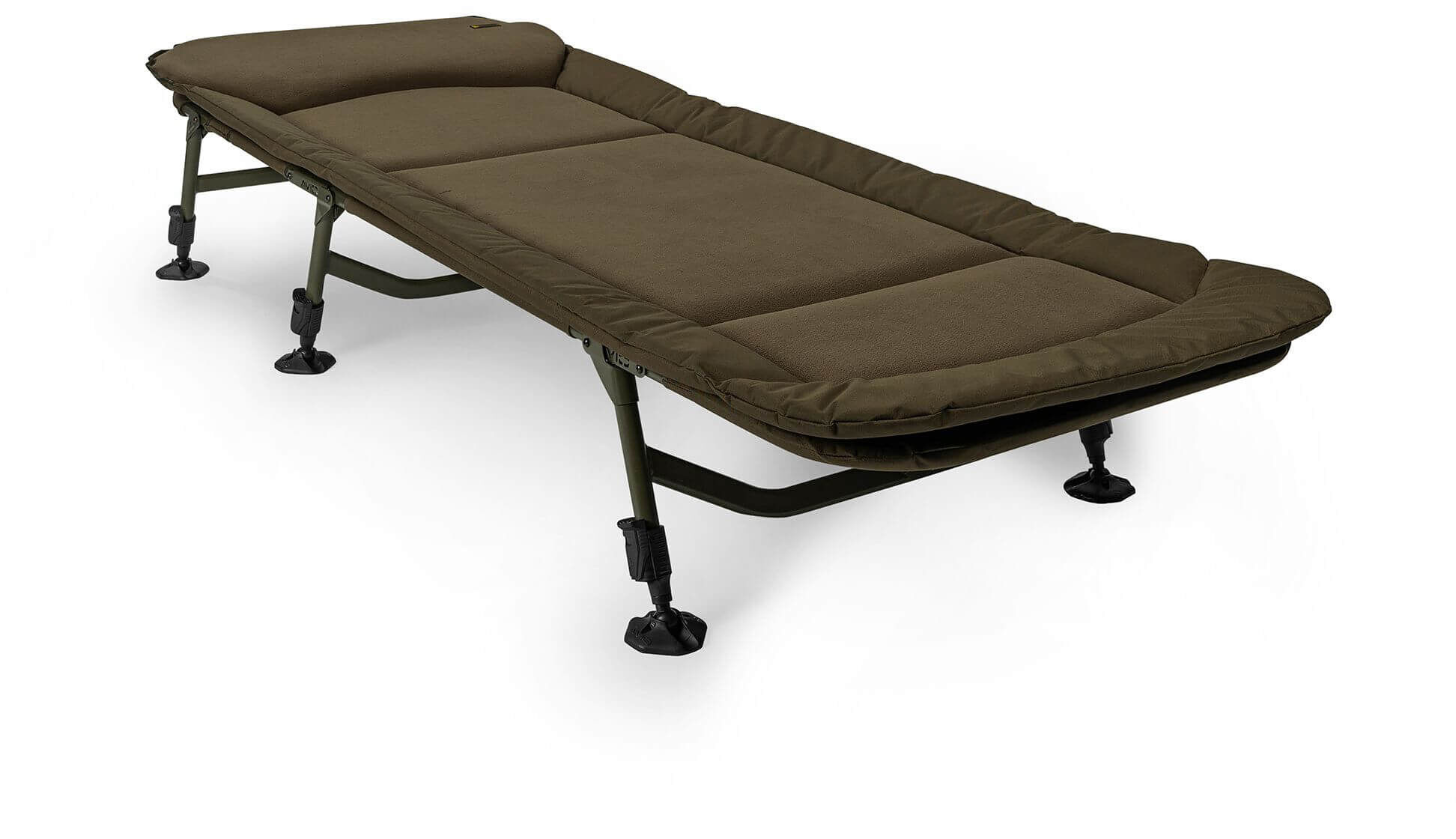 Letto Avid Carp Revolve - Letto da pesca a 6 gambe Comoda poltrona letto da pesca per carpisti, perfetta per lunghe sessioni in acqua.