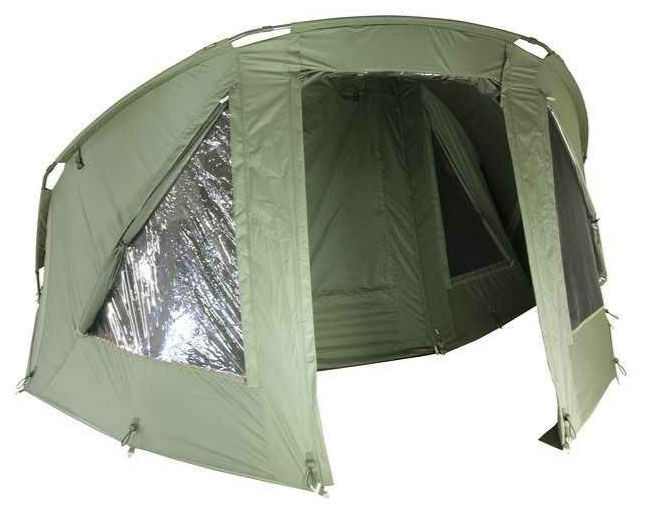 Passendes Extended Overwrap und Winterskins für B.Richi Angelzelte Geräumiges Angelzelt für Karpfenangler, das Schutz und Komfort auf dem Wasser bietet.