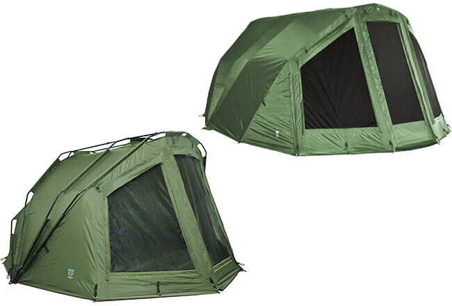 EMEK4-ehmanns-3man-bundle Das Ehmanns Hot Spot SX Maxi Bivvy Bundle bietet Platz für bis zu 4 Angelliegen.