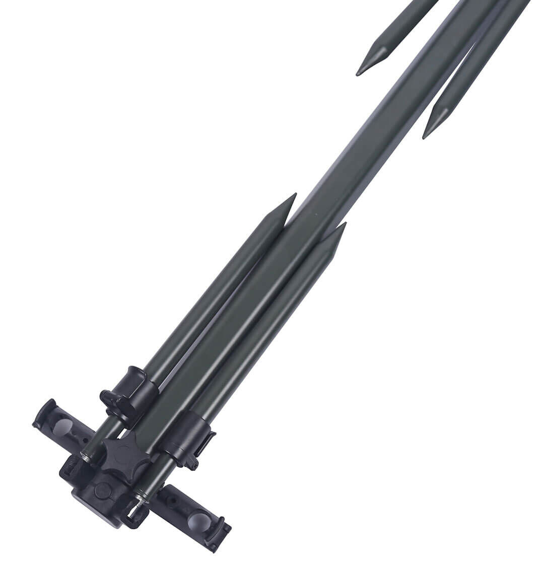 rod-pod-solid Duurzame karperhengelhouder met verstelbare poten voor een stabiele opstelling op diverse terreinen.