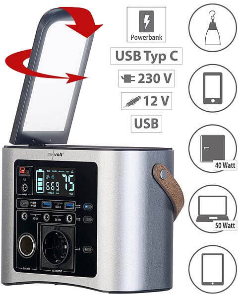 powerbank-90ah-4 90Ah Powerbank aufladbar mit Kfz-Stecker, 200V oder Solar-Panel.