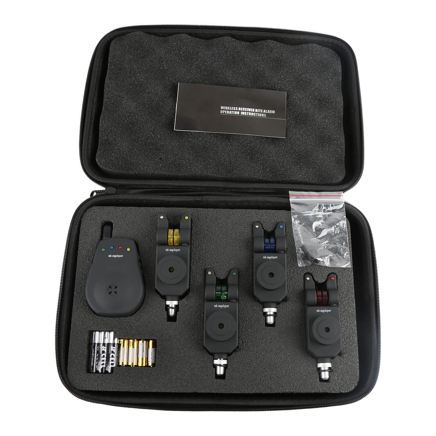 bite-indicator-4-set Ähnlich den Delkims sind die MK Bissanzeigern mit allen Extras ausgestattet, auf die der moderne Ansitz- & Karpfenangler unter keinen Umständen verzichten kann.