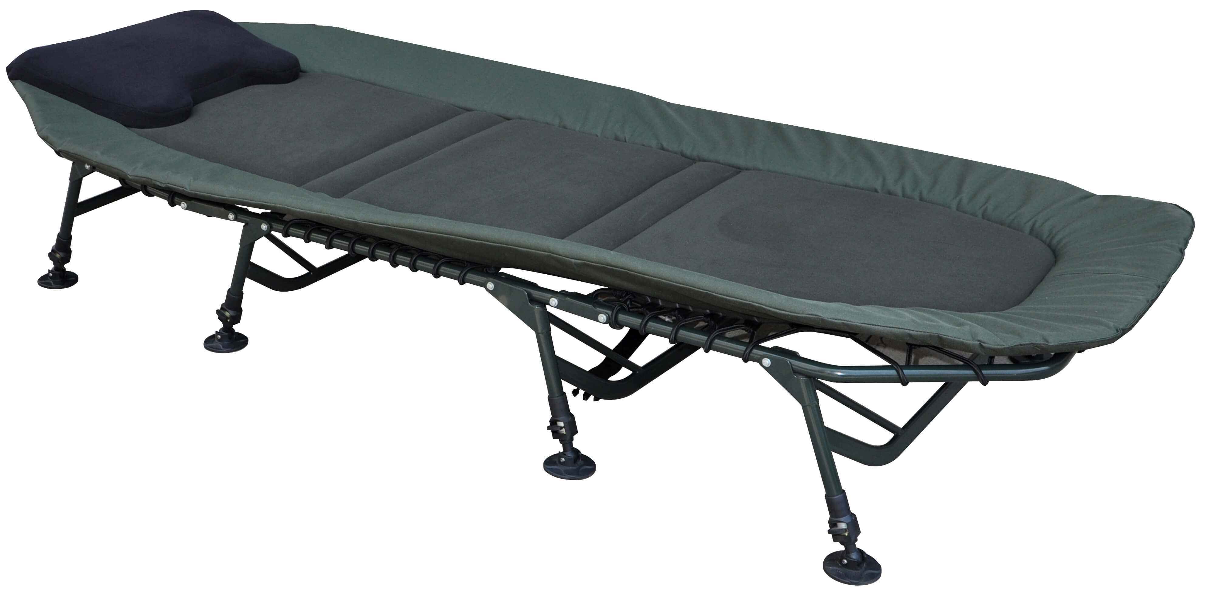 flat_karpfenliege Die MK Flatsize Angelliege braucht den Leistungsvergleich mit einem Fox Bedchair nicht scheuen.