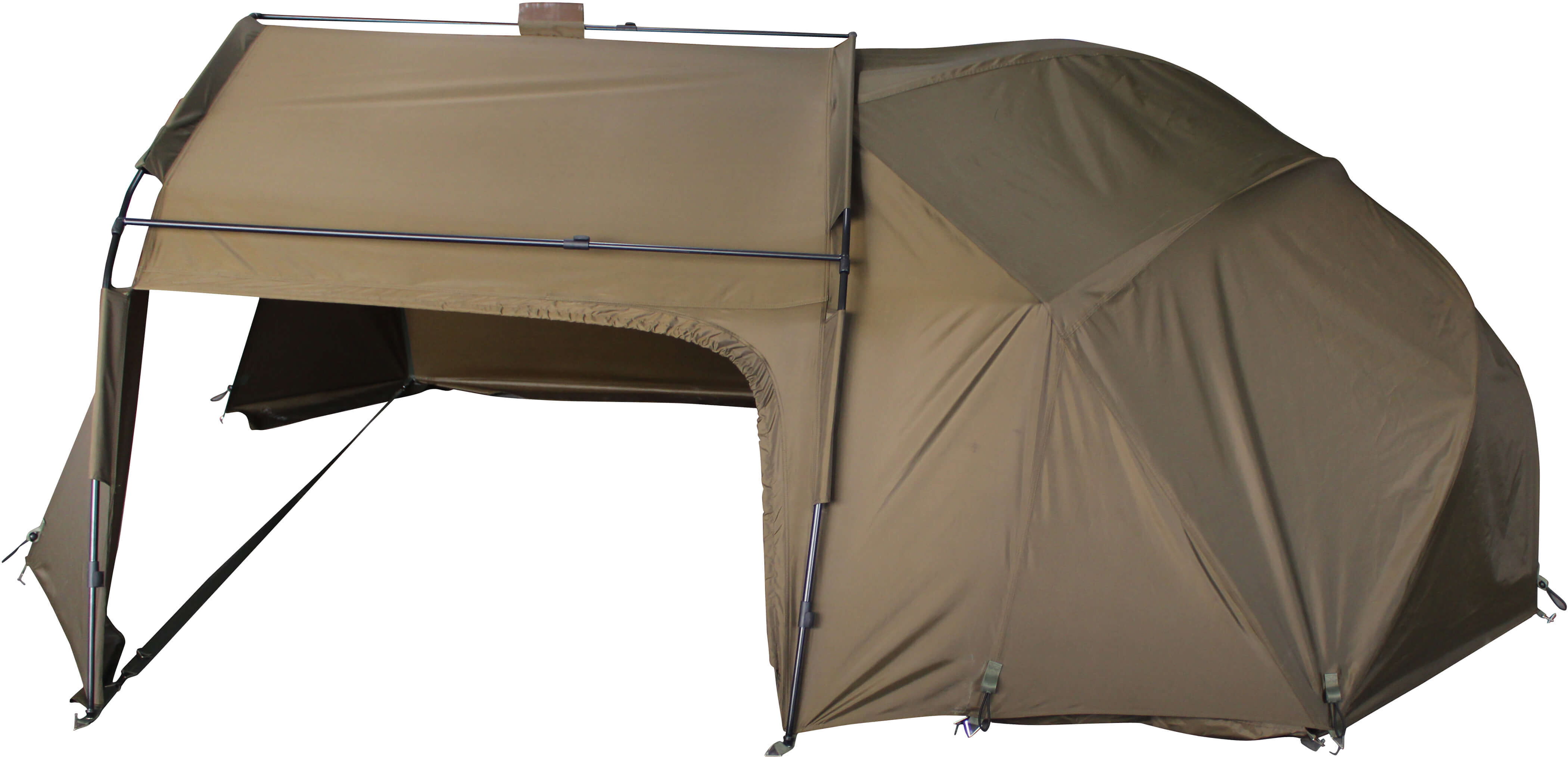 Robuster Angelschutz, der Karpfenanglern bei Outdoor-Sessions Schutz bietet.