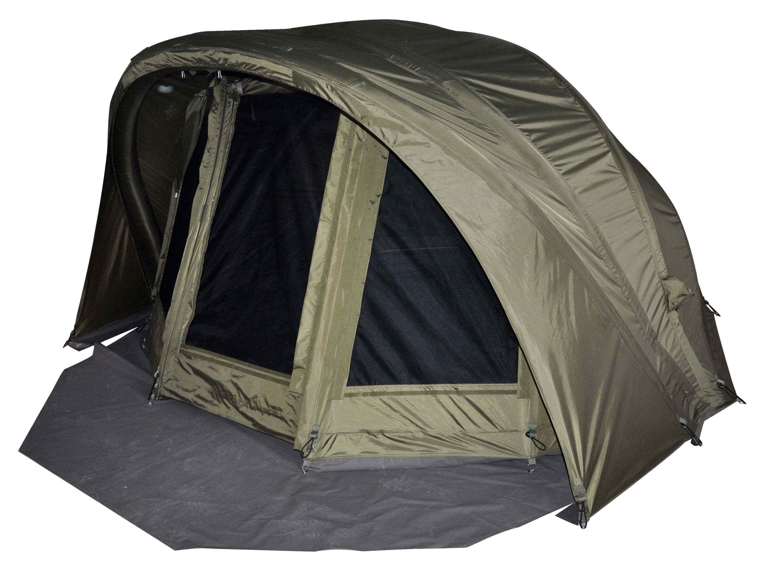 aufblasbares_bivvy Robustes Angelzelt für Karpfenangler, das Schutz und Komfort bei Angelausflügen bietet.