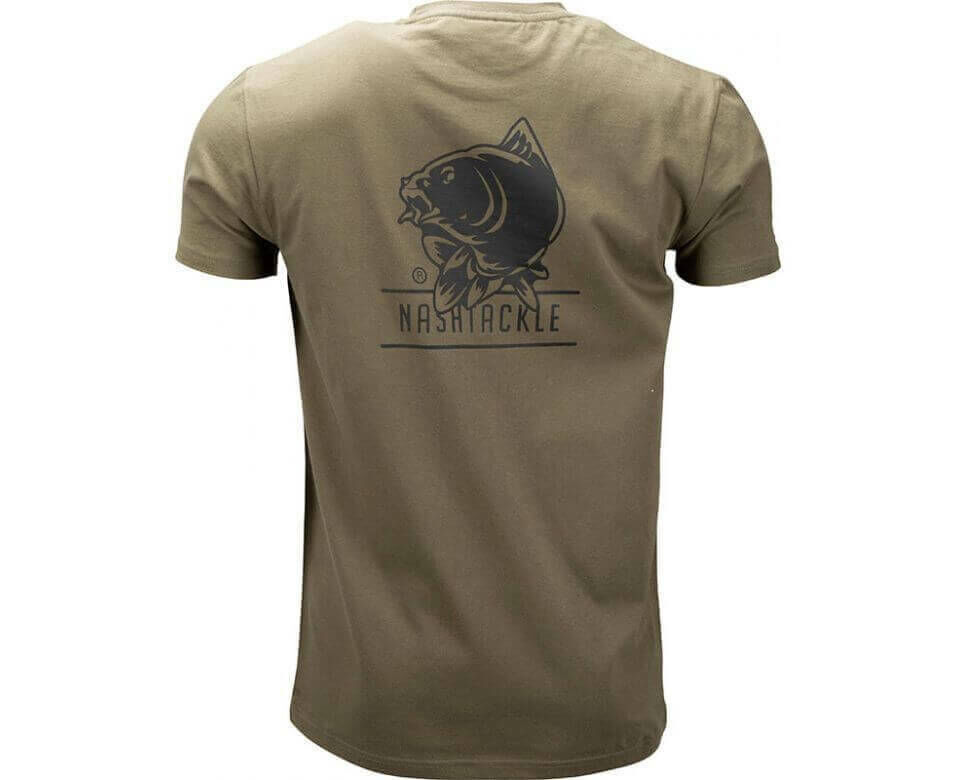 nash-tackle-tshirt-back Cómoda camiseta de pesca con un elegante diseño de carpa para pescadores ávidos.