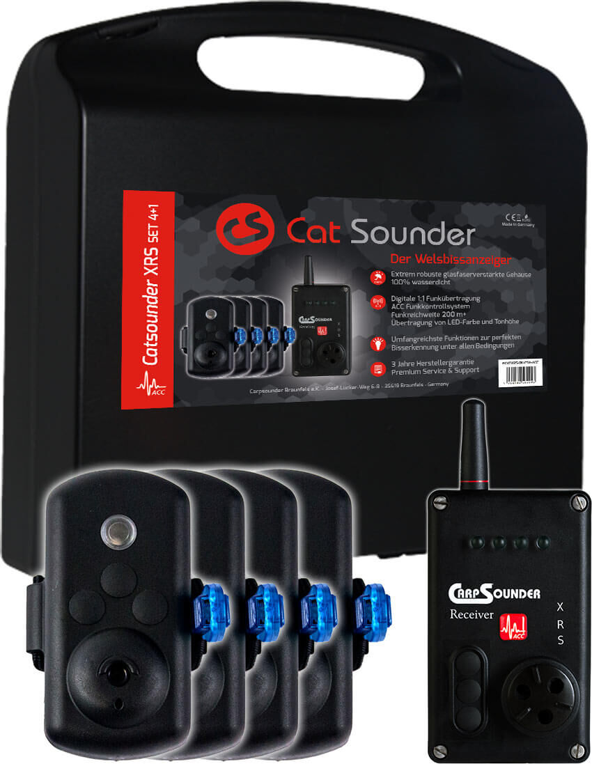 CATXRS-BK-FS4-ACC Alarmas de picada electrónicas de alta calidad para la pesca de carpas, que garantizan capturas precisas.