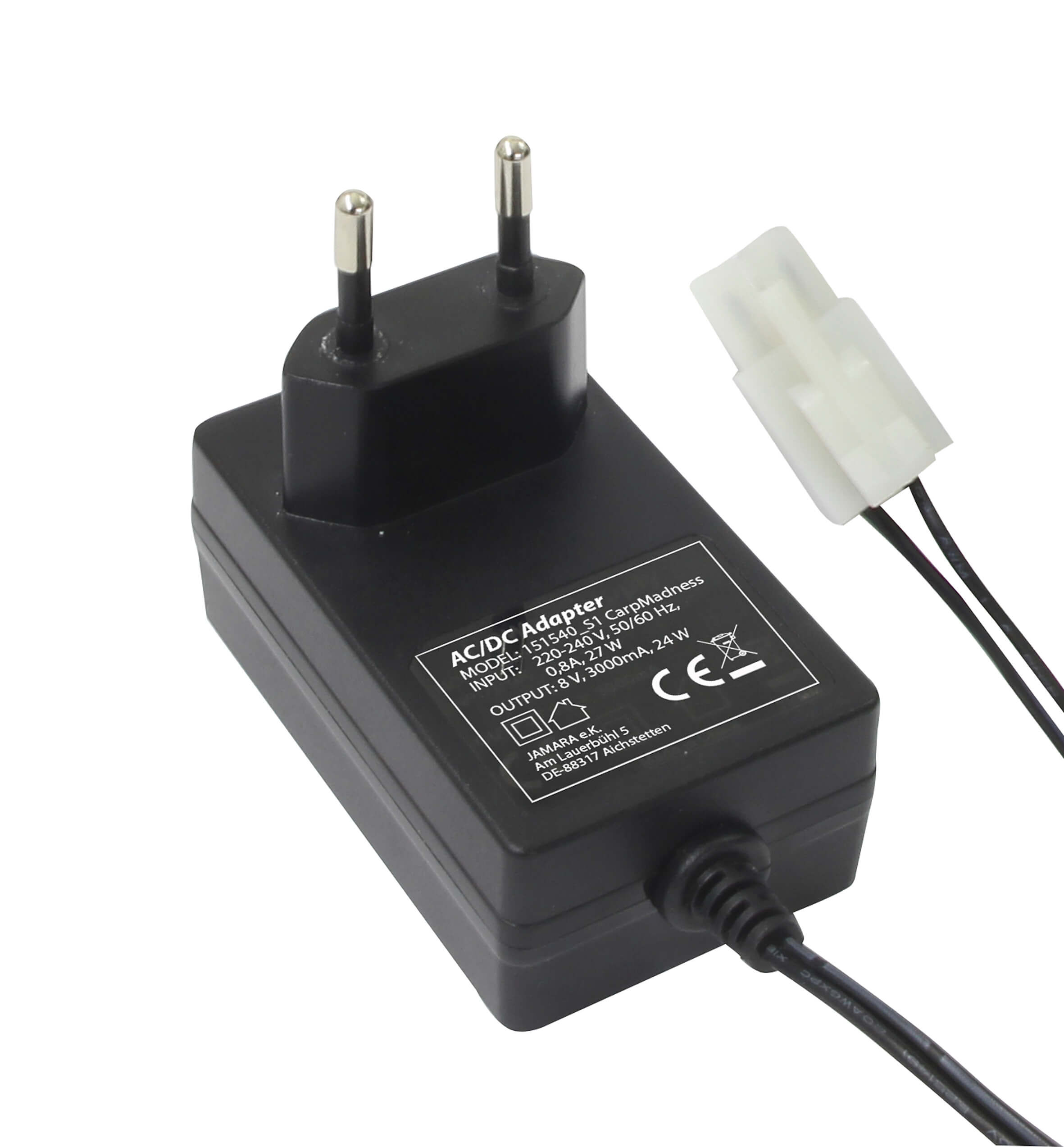 151540-charger AC/DC-Adapter für elektronische Bissanzeiger, unverzichtbar für die Einrichtung der Karpfenangelausrüstung.