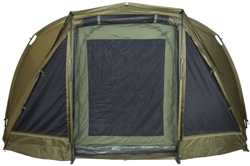 trakker-201549-3 Odolný rybářský stan pro kapraře, poskytující úkryt a pohodlí při dlouhých sezeních.