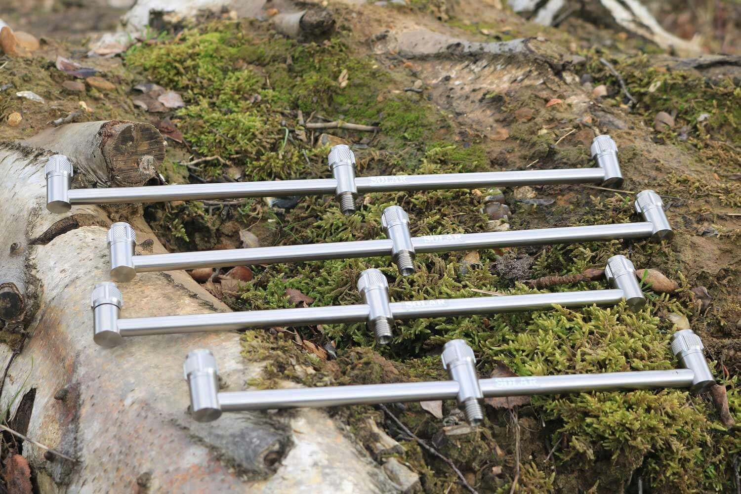 Banksticks aus Edelstahl zum Karpfenangeln, die Stabilität und Halt für Ruten bieten.