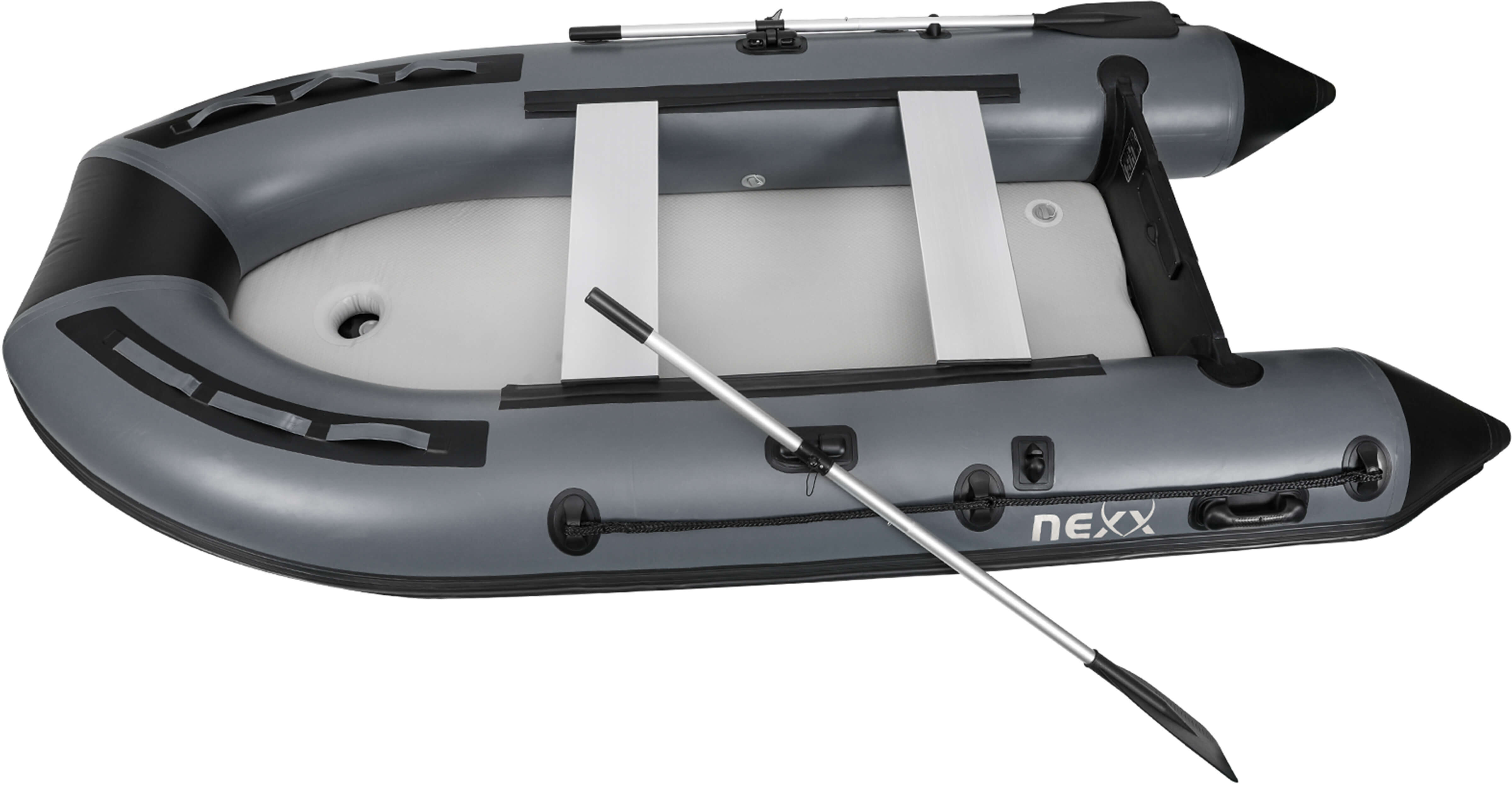 Opblaasboot NEXX 330 met luchtvloer Compacte opblaasboot, perfect voor karpervisavonturen op het water.