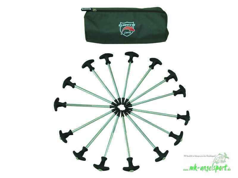 PRO-ZONE-SX-1-Man-Bivvy-_b13-png Angel-Banksticks im Set mit Tragetasche, unverzichtbar für die Stabilität beim Karpfenangeln.