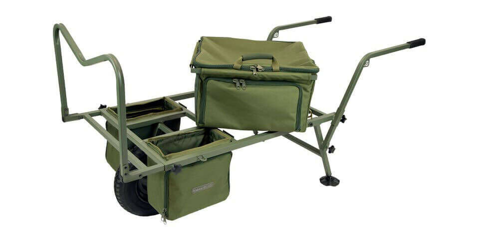 trakker-barrow-215306-5 Carro de pesca duradero con almacenamiento para aparejos y aparejos, perfecto para pescadores de carpas.
