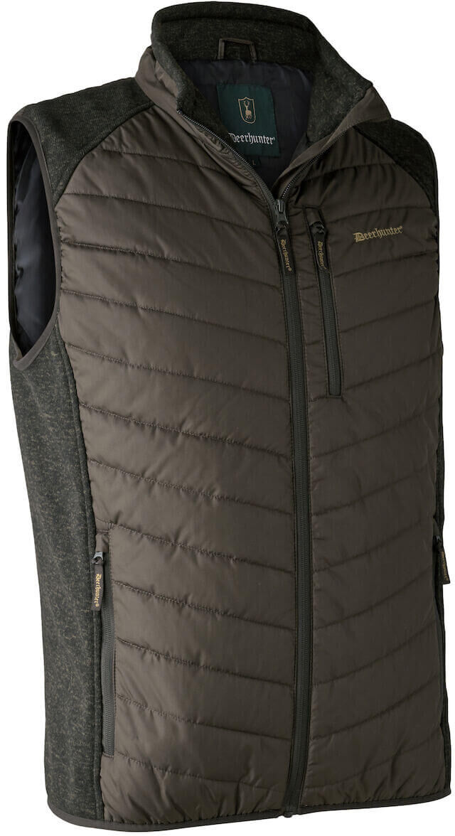 deerhunter-weste-4572-393-2 Warm en stijlvol visvest, ideaal voor karpervissers, met meerdere zakken.