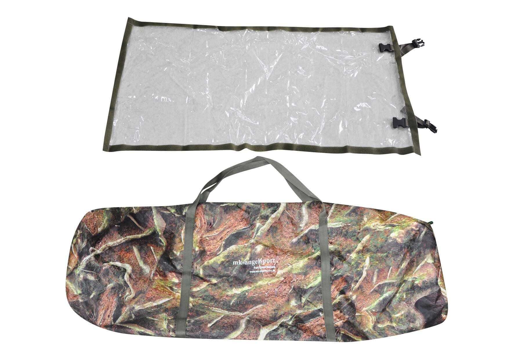 bivvy-bag Duurzame vismat en draagtas voor karpervissers, essentieel voor het veilig hanteren van vissen.