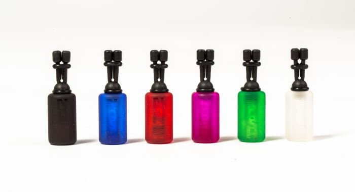 bobbin-set-medium-nash Die Nash Bobbin-Köpfe können bei bedarf ausgetauscht und somit farblich kombiniert eingesetzt werden.