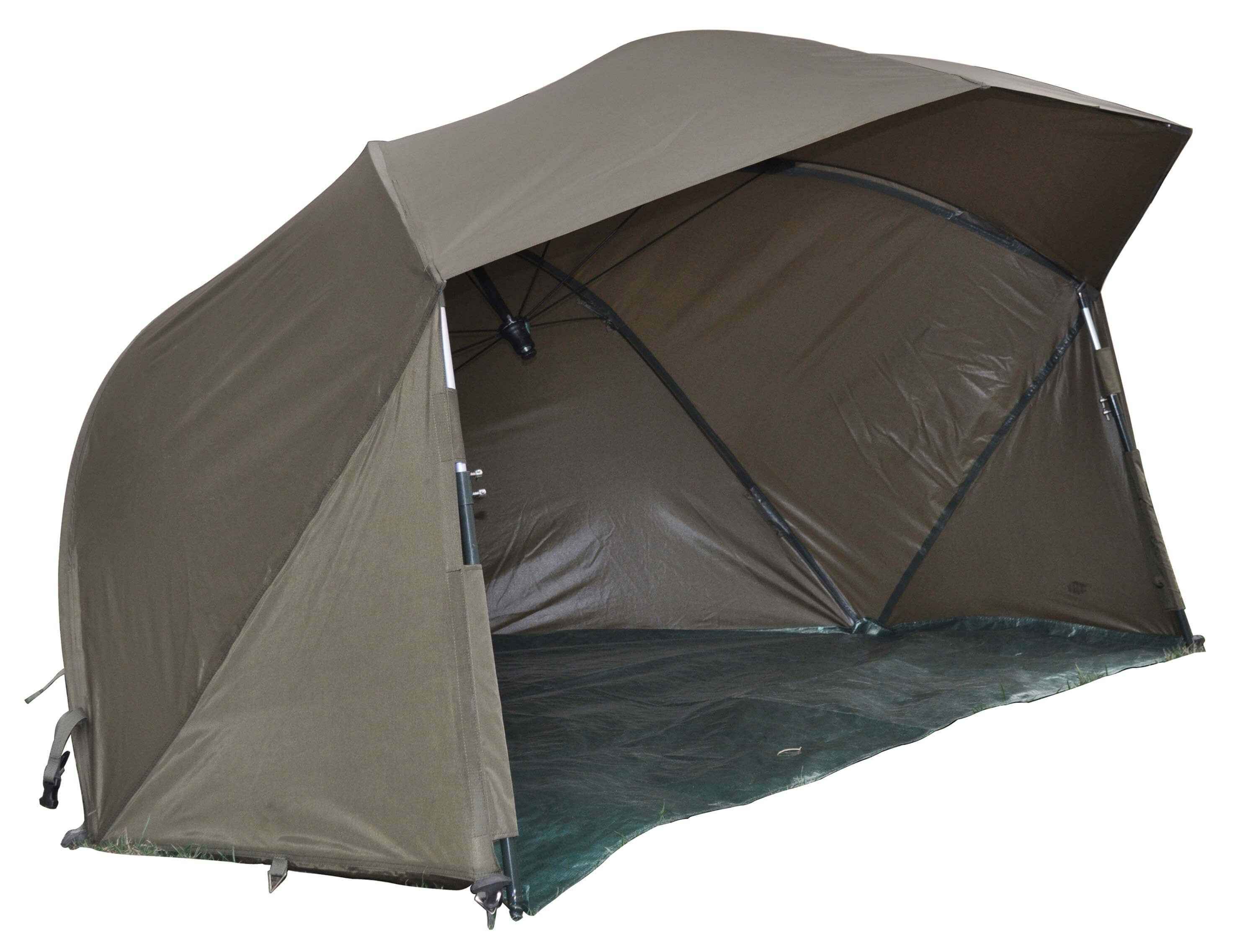 brolly_shelter_60 Refugio de pesca duradero para pescadores de carpas, que brinda protección y comodidad durante los viajes de pesca.