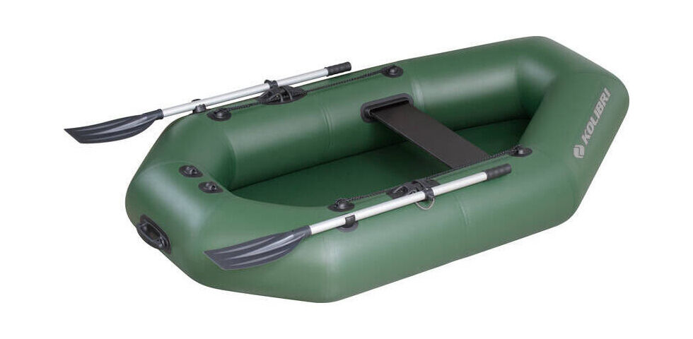schlauchboot-1man-220cm Kompaktní nafukovací rybářský člun ideální pro kapraře s robustními pádly.
