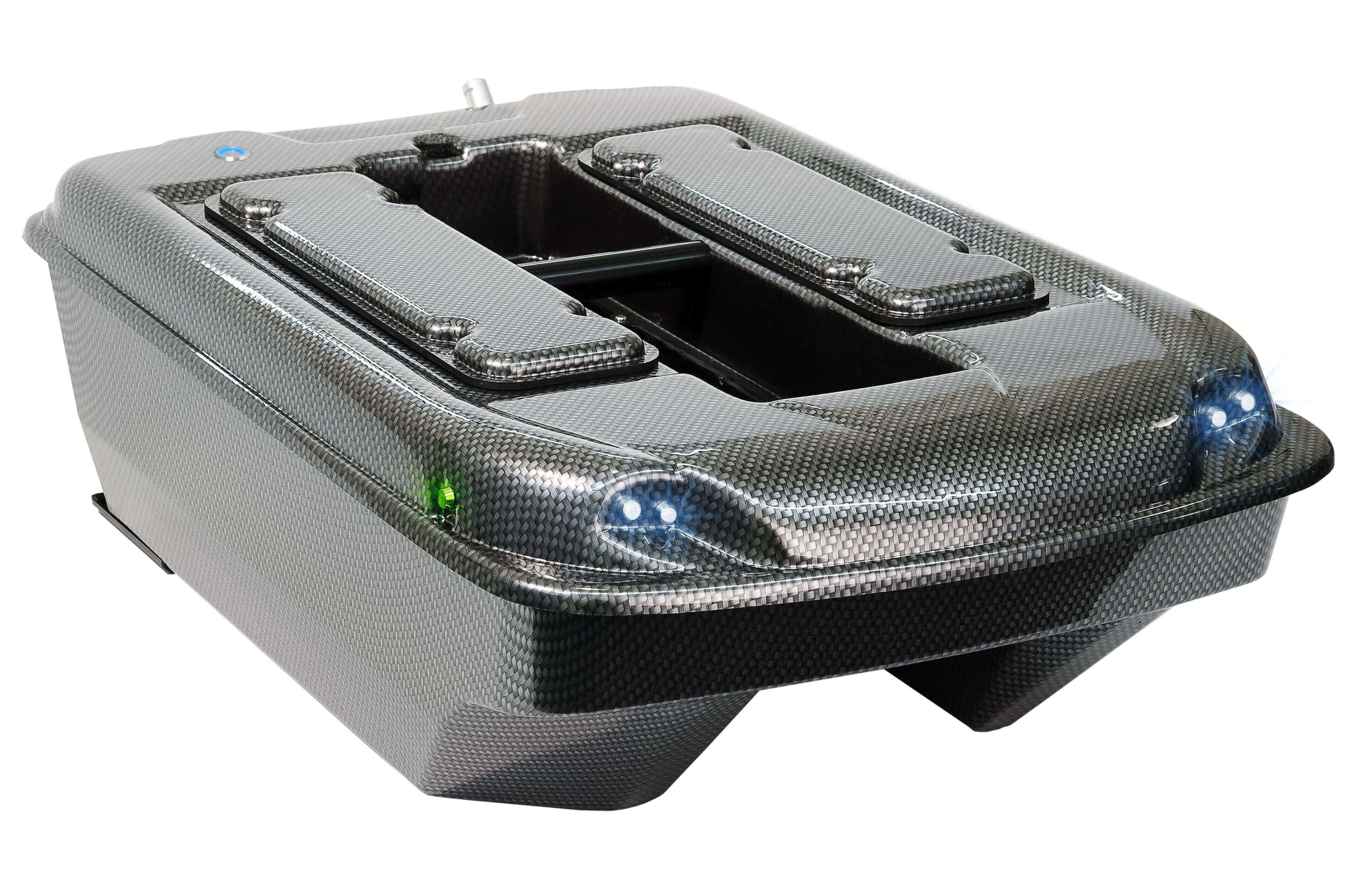 xxl-2020-baitboat-carbon Hochwertiges Fischerboot für Karpfenangler mit LED-Beleuchtung und robuster Konstruktion.